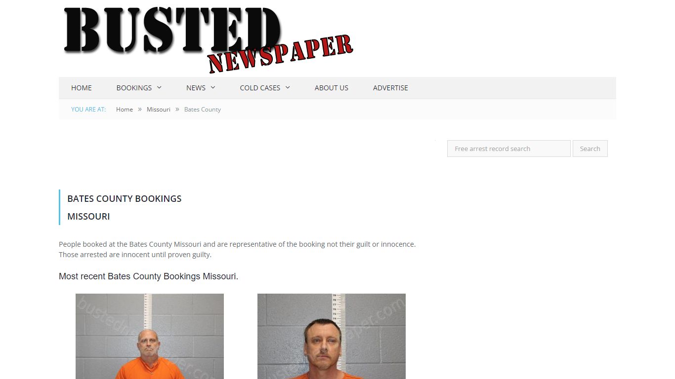 Bates County, MO Mugshots - BUSTEDNEWSPAPER.COM